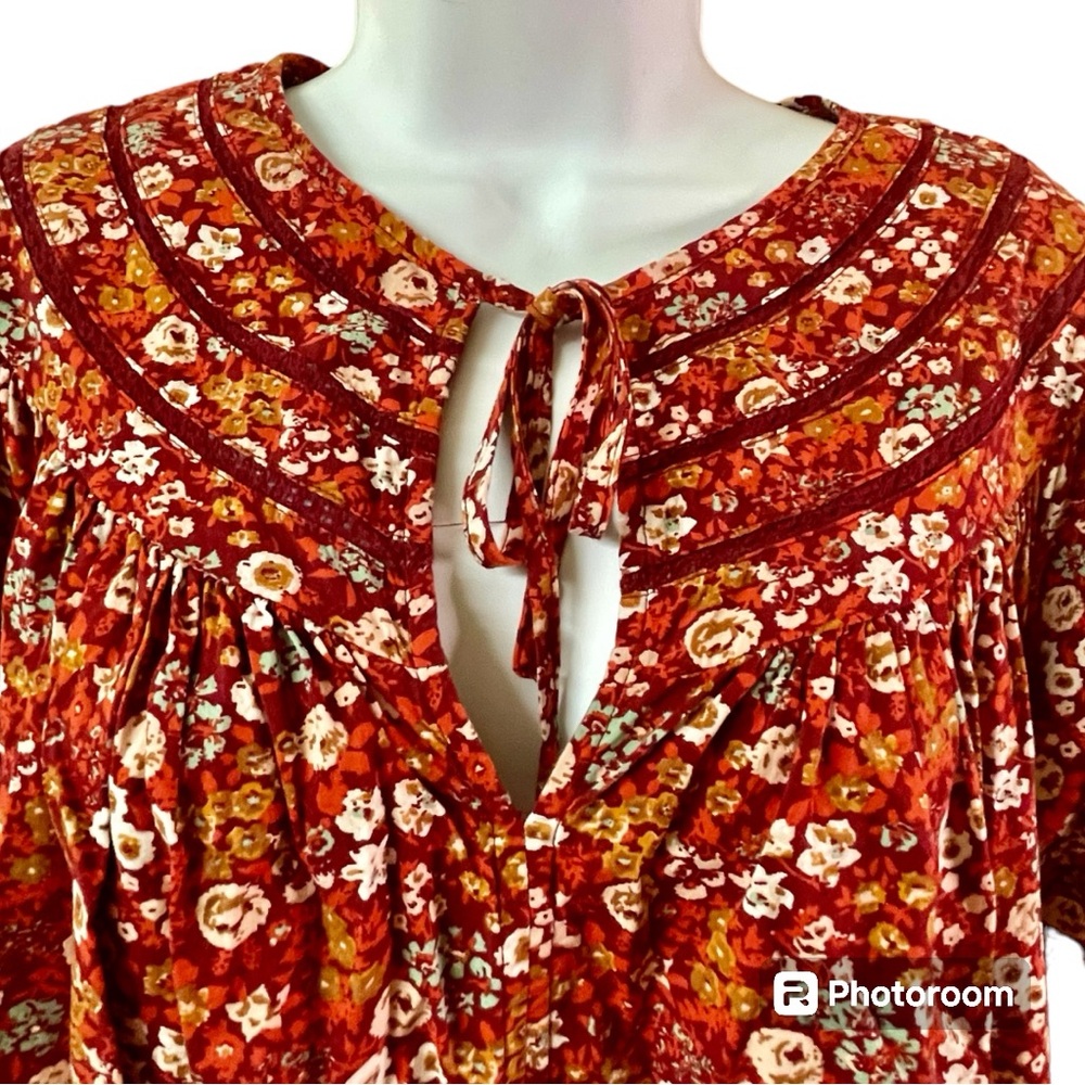 Red Autumnal Blouse